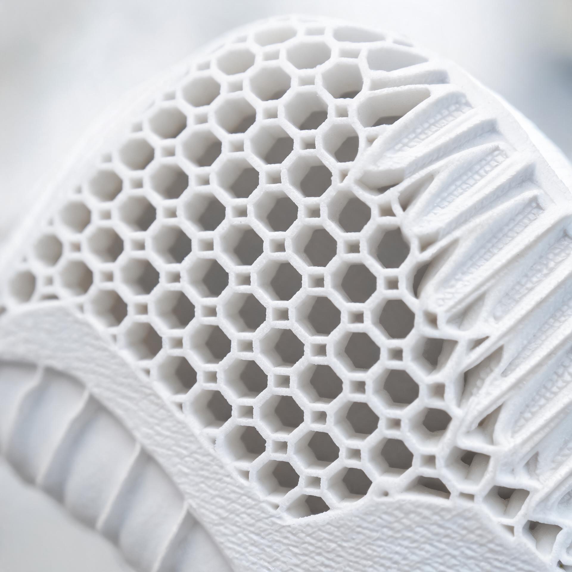 Lattice midsole structure detail, representative render