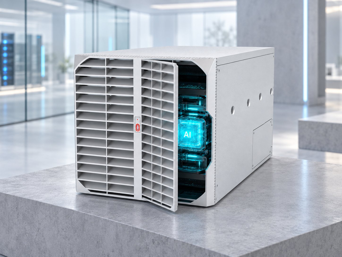 KinPro enterprise AI appliance with internal accelerator module