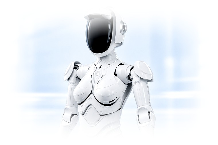 Humanoid robot side view